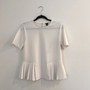 Ivory peplum top